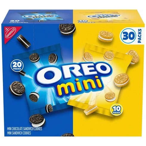OREO Mini Mix Variety Pack Sandwich Cookies, 1.5 oz., 30 pk